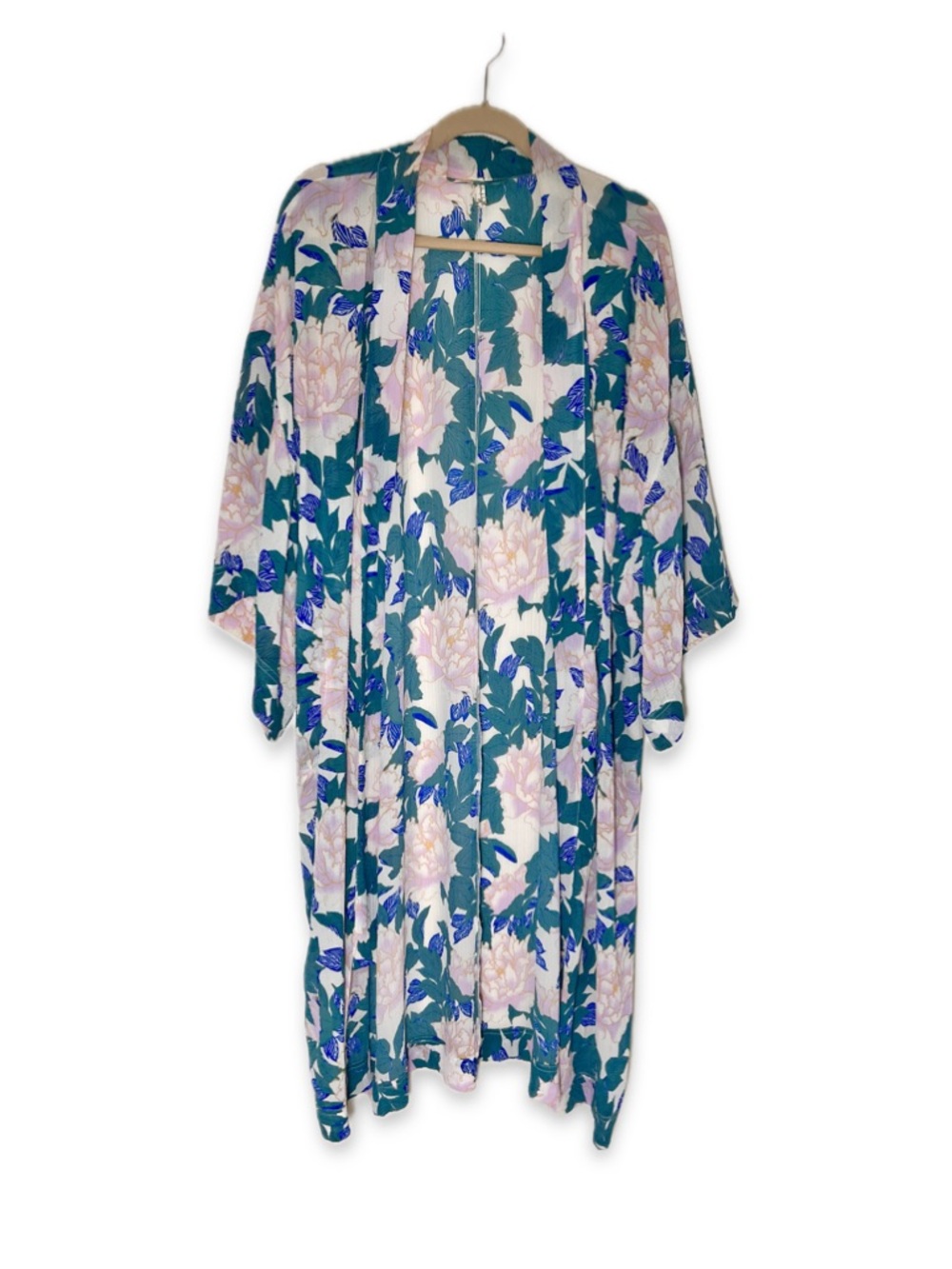 Free People Intimately Floral Kimono Duster Boho Cardigan If You Say So Size L